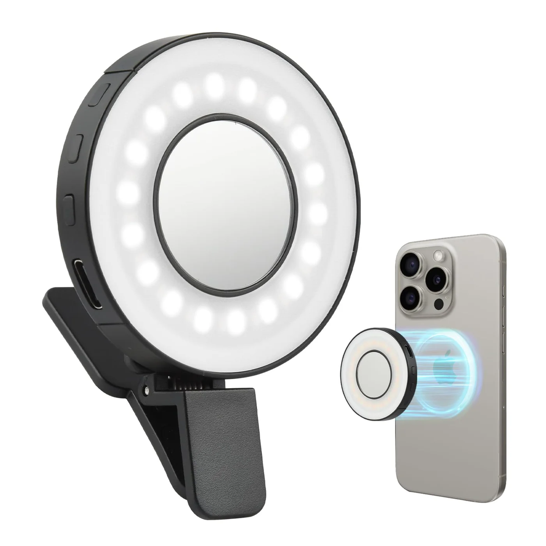 GlowGrip Magnetic Clip-On Smartphone Ring Light – Perfect for Selfies and Video Calls-Deal Finds Daily