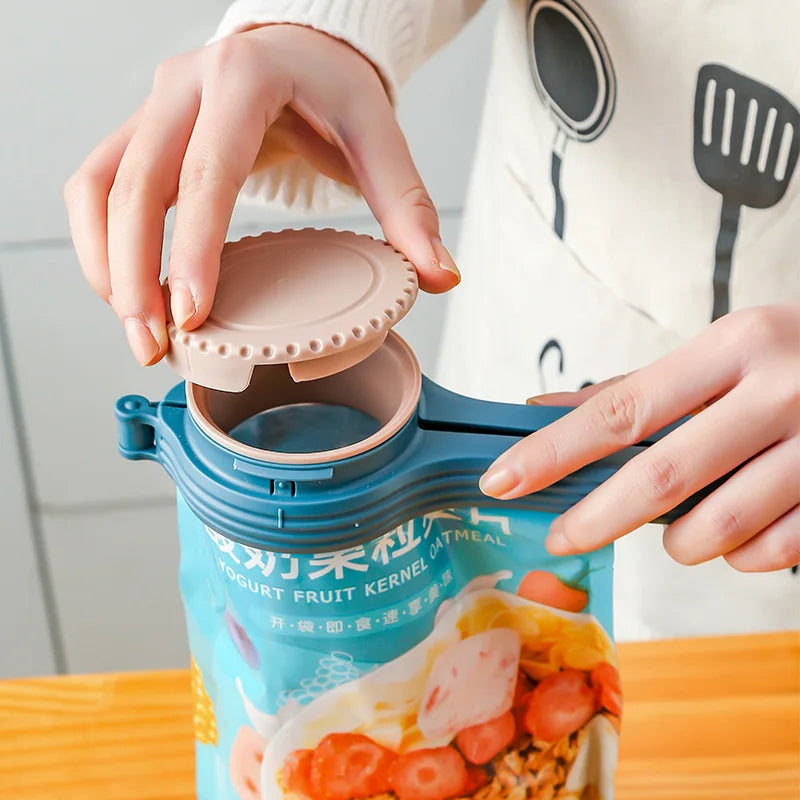 Sealing Clip With Noozle Snack Dispenser-Deal Finds Daily