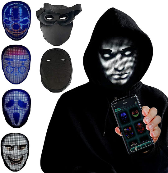 Full LED Face Mask for Halloween-Deal Finds Daily