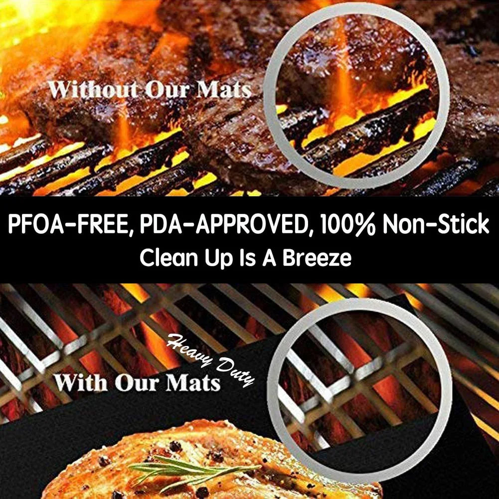 Non-Stick BBQ Grill Mat – Enjoy Mess-Free Grilling with Easy Cleanup-Deal Finds Daily