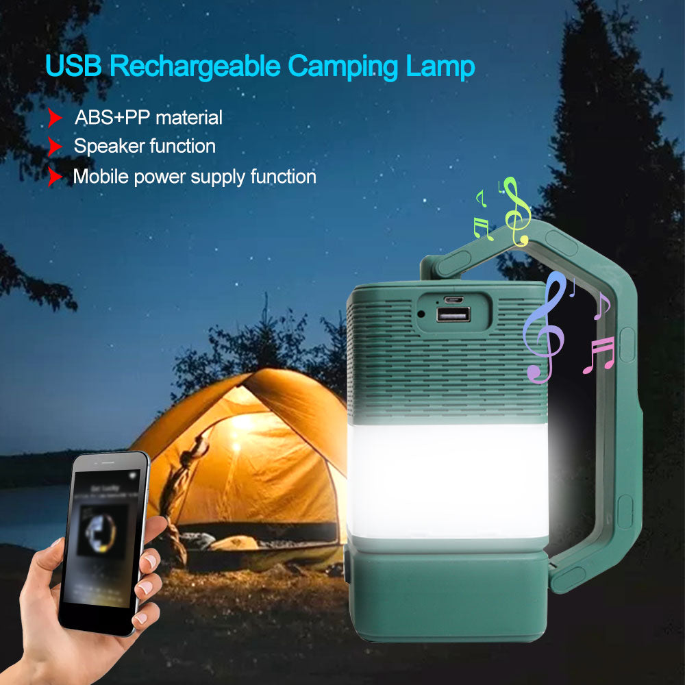 USB Led Camping Night Lights Bluetooth-compatible Portable Speaker-Deal Finds Daily