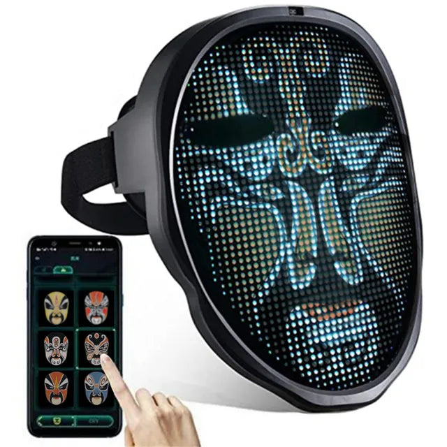 Full LED Face Mask for Halloween-Deal Finds Daily