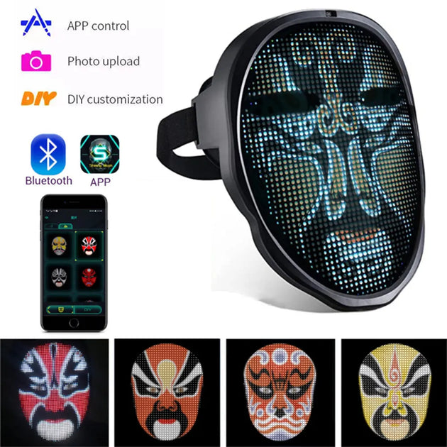 Full LED Face Mask for Halloween-Deal Finds Daily