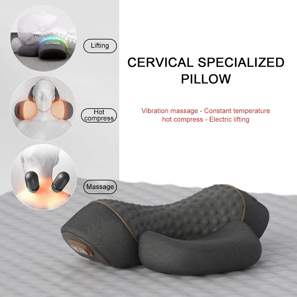 Electric Neck Massage Pillow Heating & Vibration-Deal Finds Daily