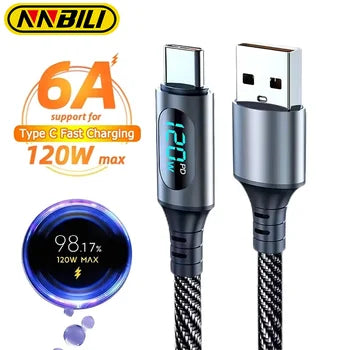 Braided USB Data Cable with Display – Durable, Smart, and Fast-Deal Finds Daily