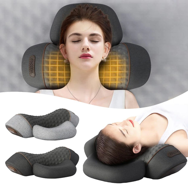 Electric Neck Massage Pillow Heating & Vibration-Deal Finds Daily