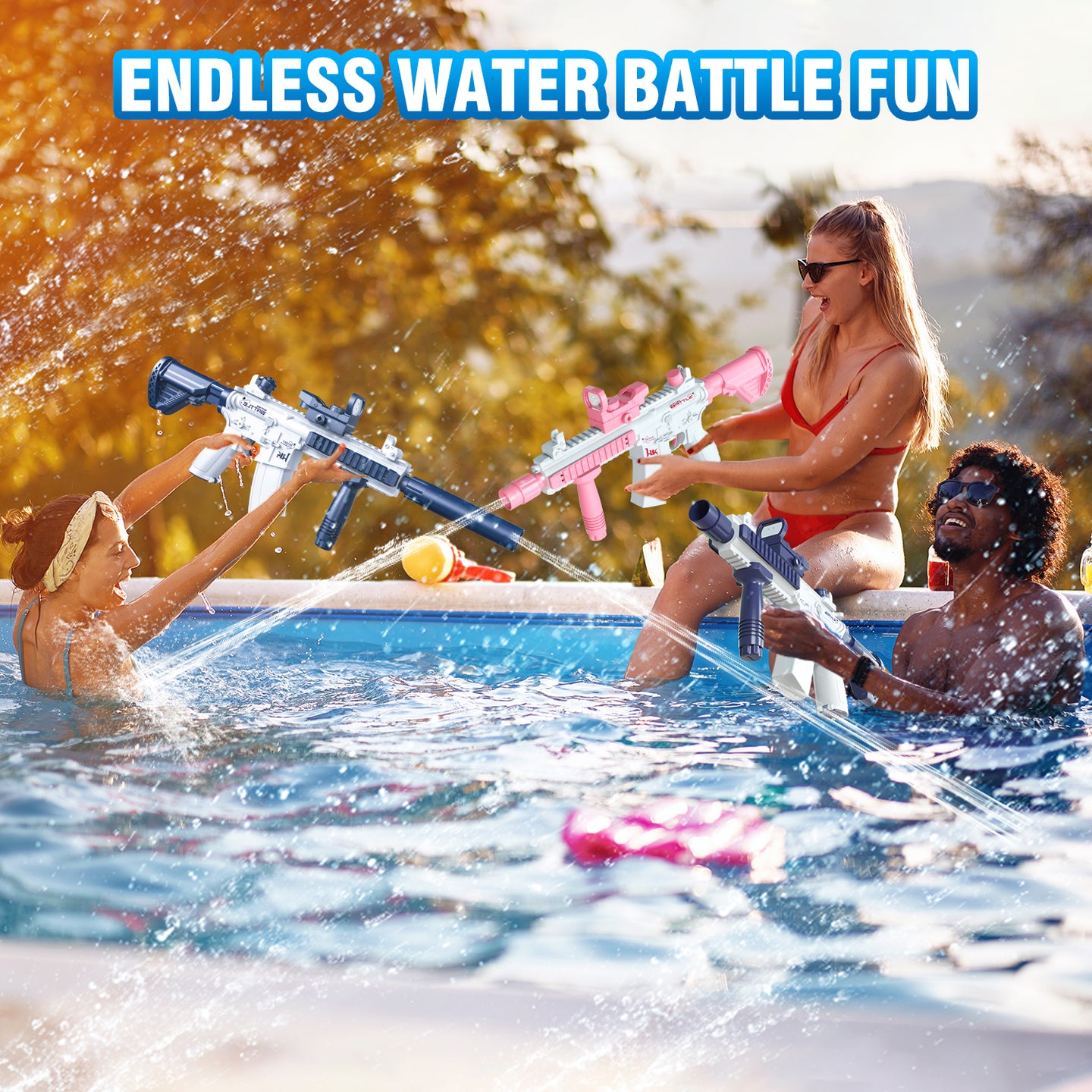 New Electric Water Gun – Automatic Squirt Rifle Toy Gun for Ultimate Outdoor Fun-Deal Finds Daily