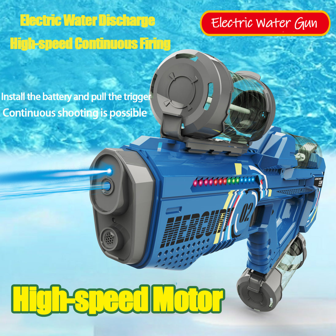 Summer Fully Automatic Electric Water Gun with Light-Deal Finds Daily