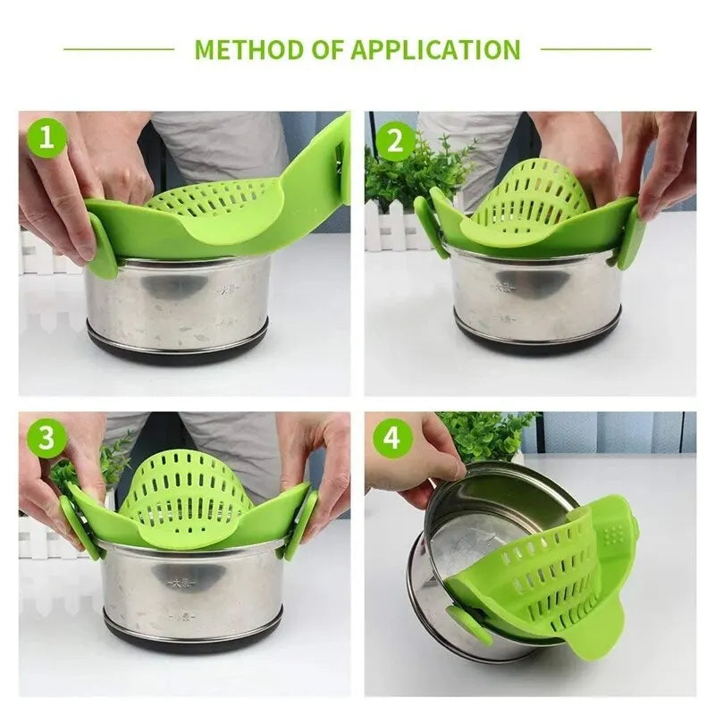 Universal Silicone Strainer Clip-Deal Finds Daily