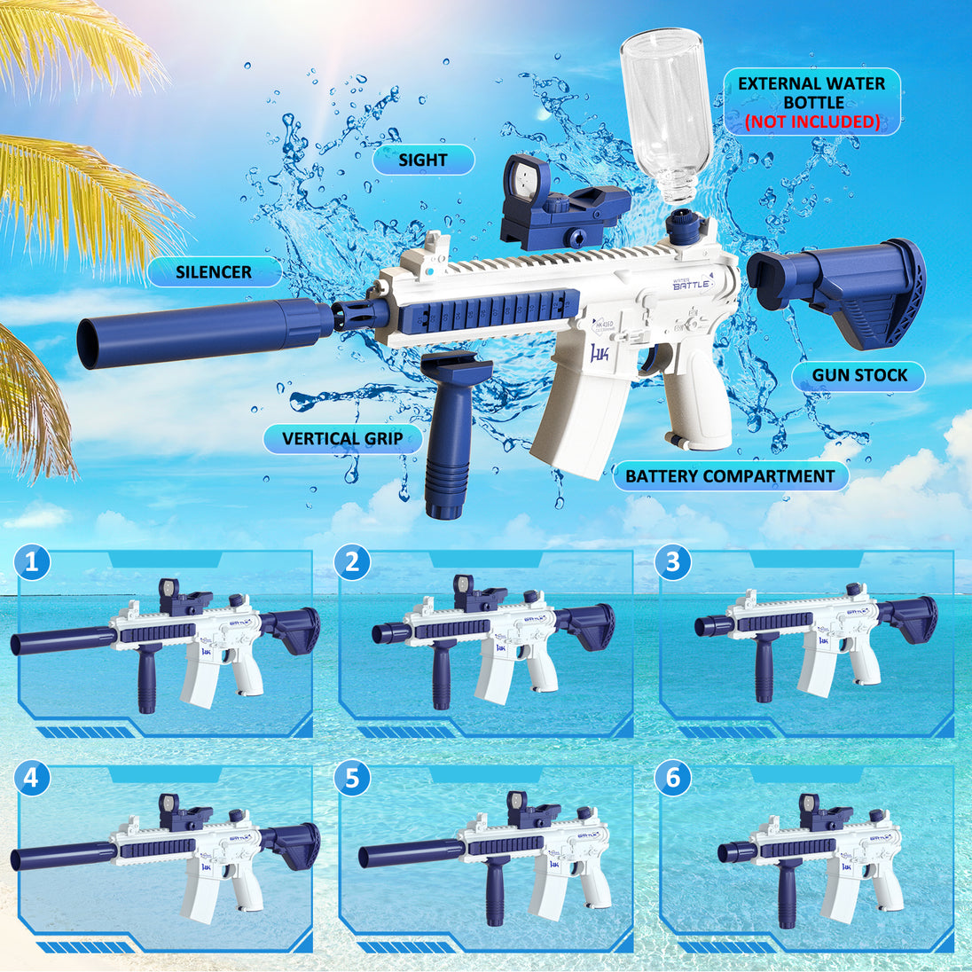 New Electric Water Gun – Automatic Squirt Rifle Toy Gun for Ultimate Outdoor Fun-Deal Finds Daily