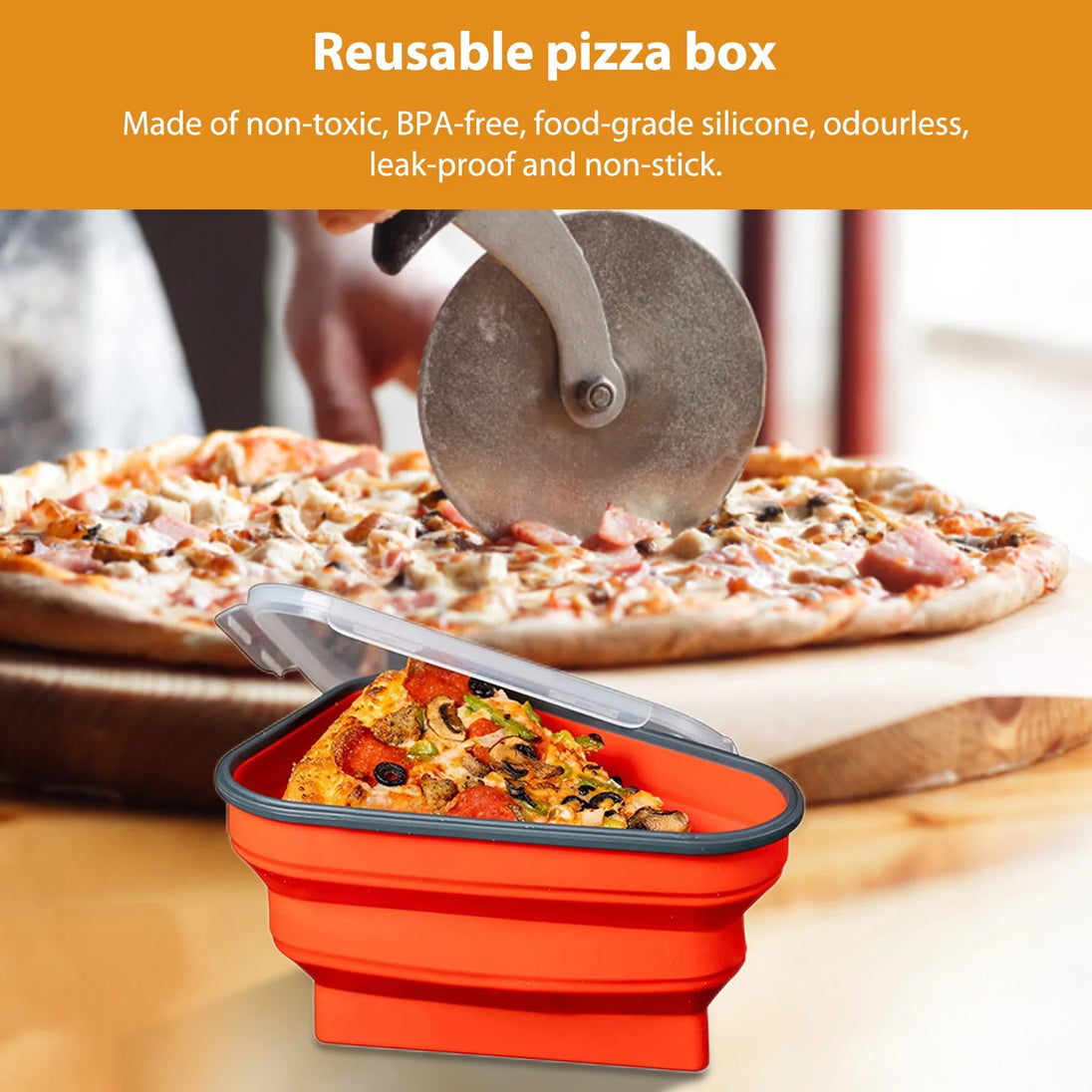 Silicone Reusable Pizza Pack Box-Deal Finds Daily