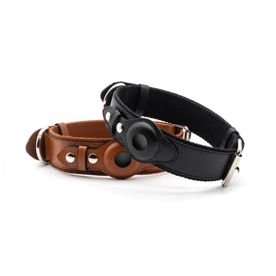 Leather AirTag Dog Collar-Deal Finds Daily